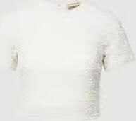 Lace & Beads Kort T-shirt met strass-steentjes