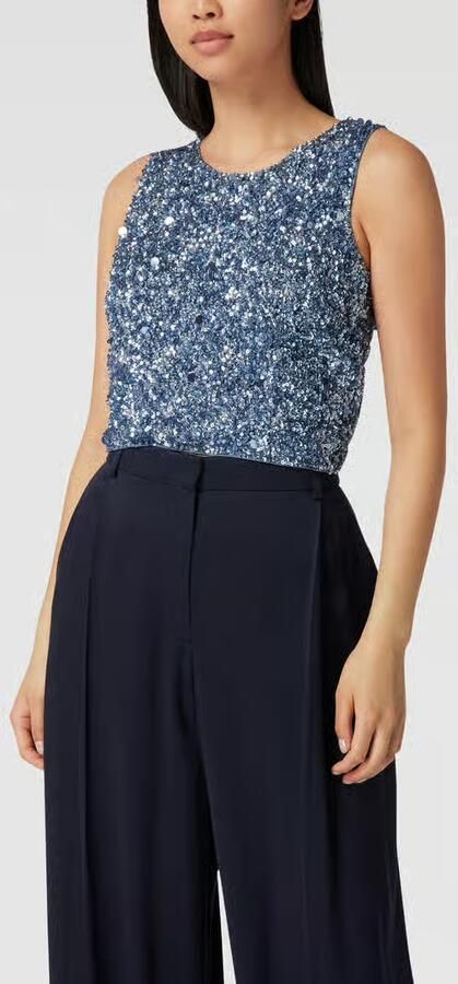 Lace & Beads Kort top met pailletten - Foto 3
