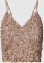 Lace & Beads Korte top met pailletten - Thumbnail 1