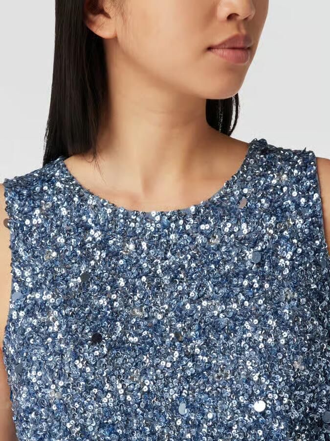 Lace & Beads Korte top met pailletten