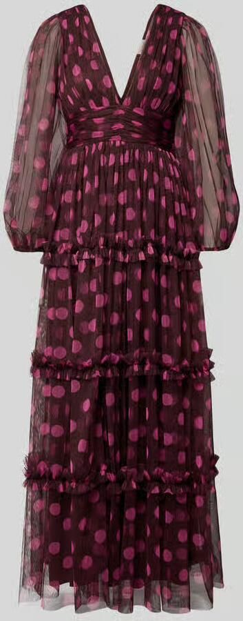 Lace & Beads maxi-jurk met diepe v-hals - Foto 2