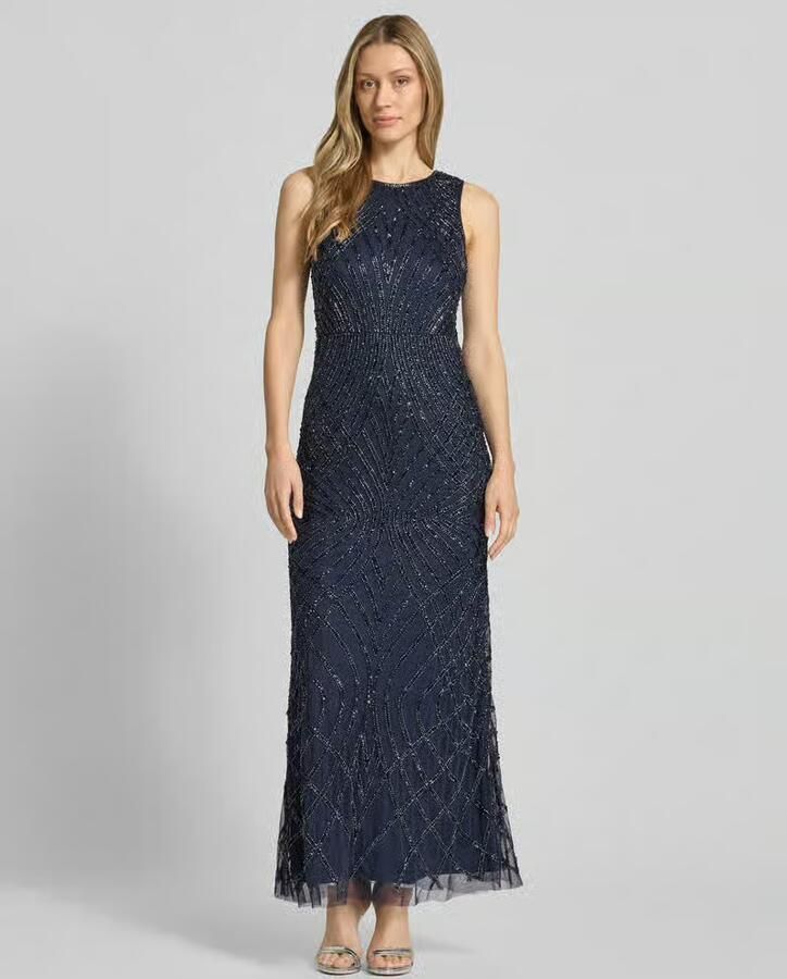 Lace & Beads maxi-jurk met parels en ronde hals - Foto 2