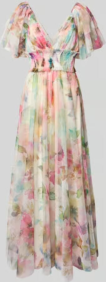 Lace & Beads maxi-jurk met tailleband in all-over look - Foto 2