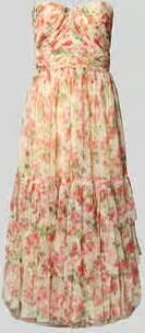 Lace & Beads midi-jurk met all-over bloemenmotief