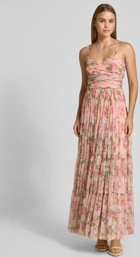 Lace & Beads midi-jurk met all-over bloemenmotief - Foto 3