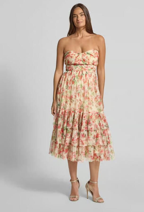 Lace & Beads midi-jurk met all-over bloemenmotief - Foto 3