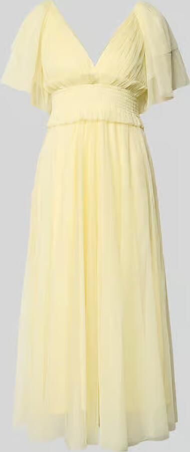 Lace & Beads midi-jurk met smokdetail en V-hals - Foto 2
