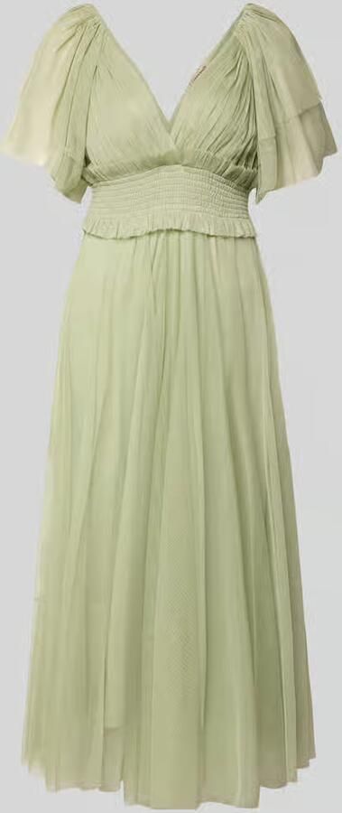 Lace & Beads midi-jurk met smokdetail en V-hals - Foto 2