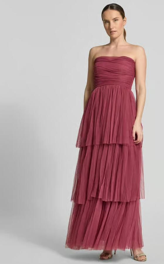 Lace & Beads regular fit avondjurk met ruches - Foto 3