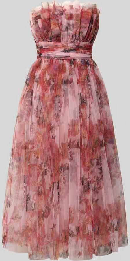 Lace & Beads regular fit midi-jurk met all-over bloemenmotief - Foto 2