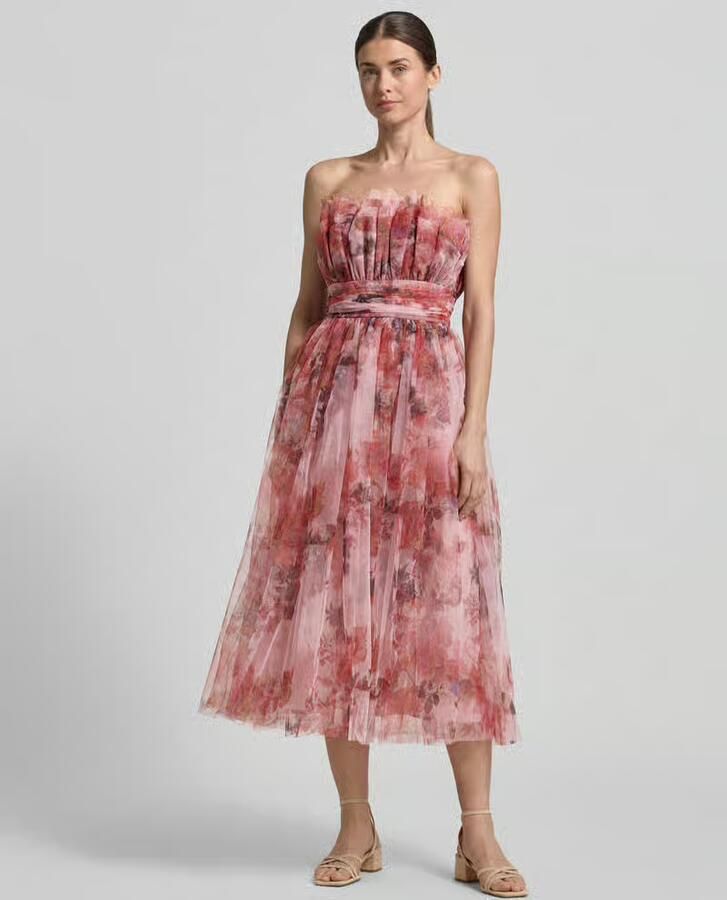 Lace & Beads regular fit midi-jurk met all-over bloemenmotief - Foto 2