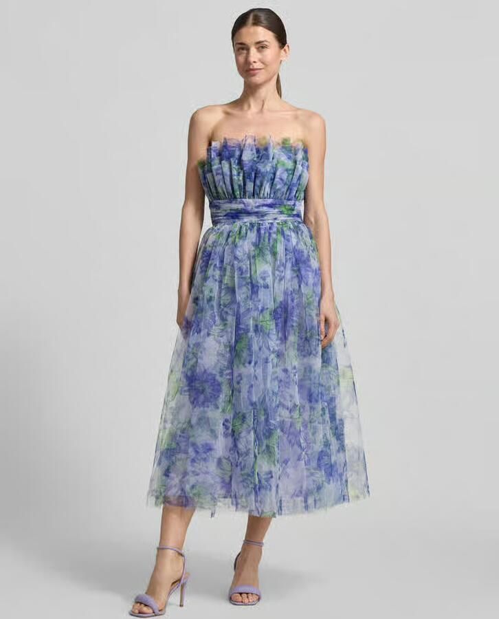 Lace & Beads regular fit midi-jurk met all-over bloemenmotief - Foto 3