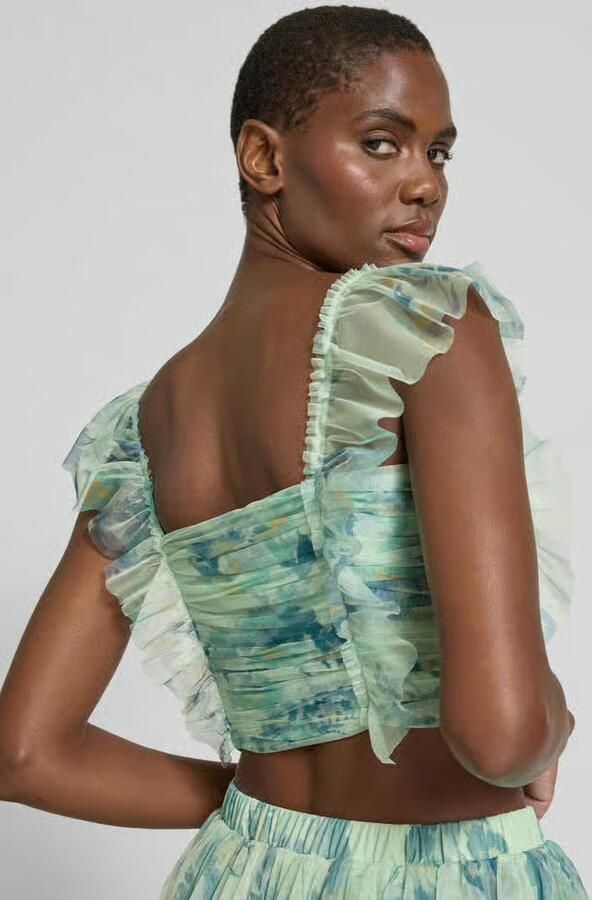 Lace & Beads Top met volants