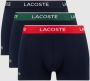 Lacoste 3-Pack Comfortabele Boxershorts met Elastische Tailleband Black Heren - Thumbnail 3