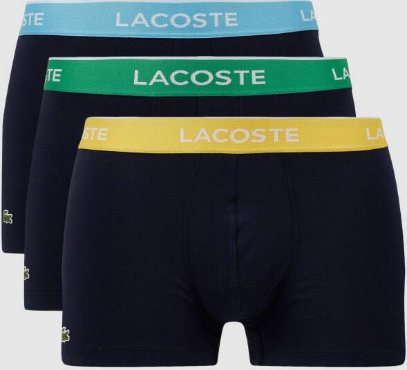 Lacoste 3-Pack Comfortabele Boxershorts met Elastische Tailleband Black Heren