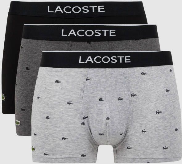 Lacoste Boxershort met elastische band in een set van 3 stuks