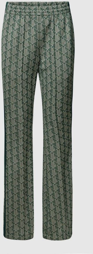 Lacoste Flared cut broek met all-over motief