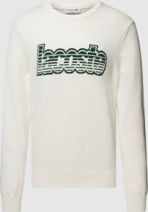 Lacoste Gebreide pullover met labeldetail