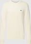 Lacoste Beige Katoenen Trui met Geborduurd Monogram Beige Heren - Thumbnail 2