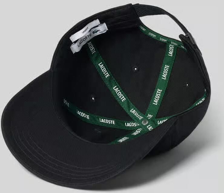 Lacoste Zwarte ongestructureerde pet met klein logo Black Heren