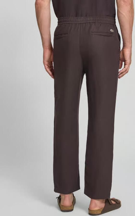 Lacoste broek met rechte pijpen van linnenmix stoffen broek - Foto 2