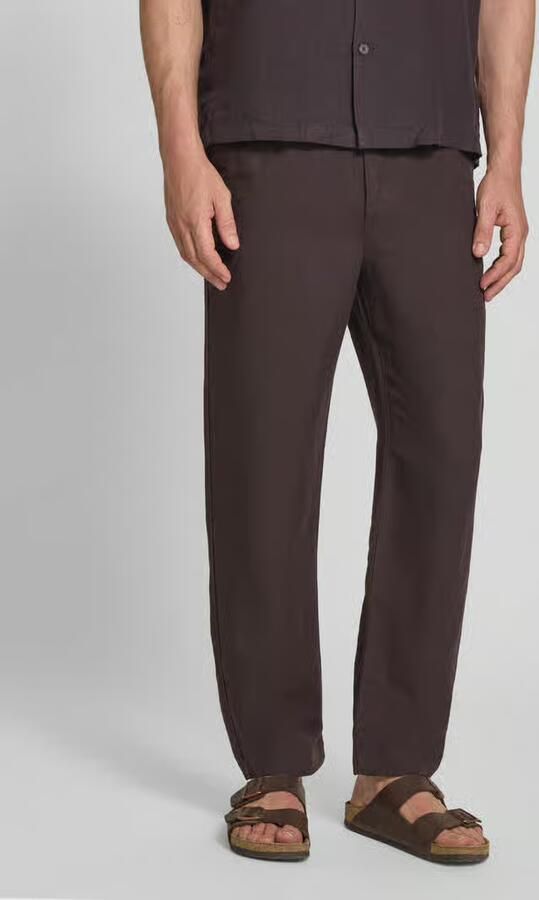 Lacoste broek met rechte pijpen van linnenmix stoffen broek - Foto 3
