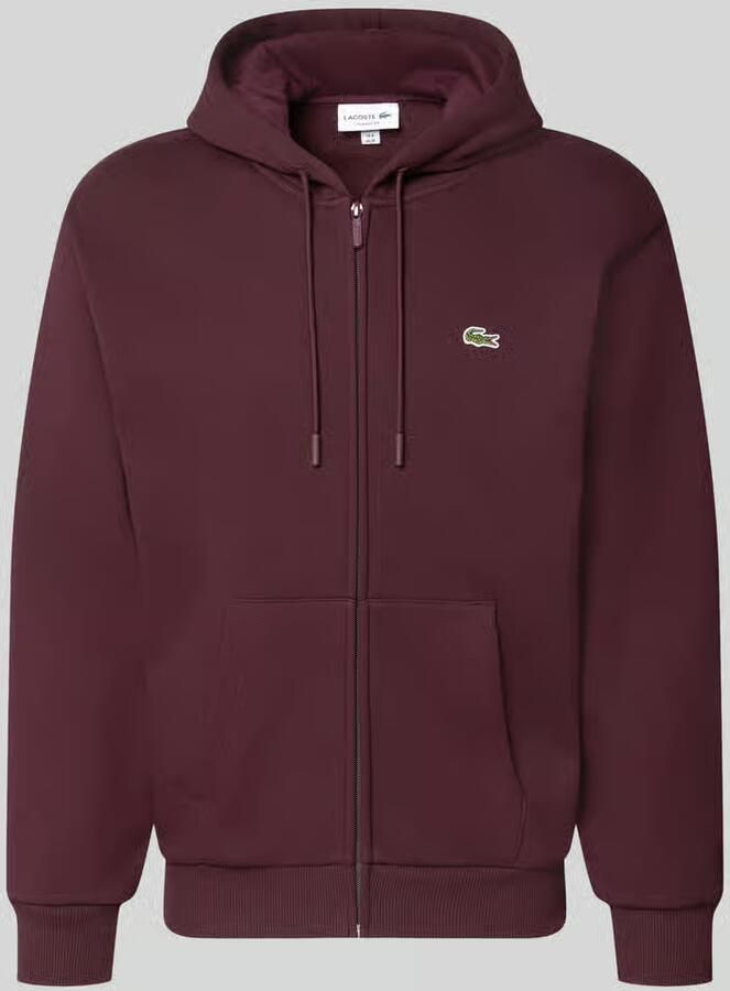 Lacoste klassiek fit sweatjack van katoenmix