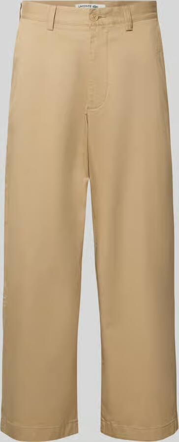Lacoste Loose fit broek met wijdte van katoenmix