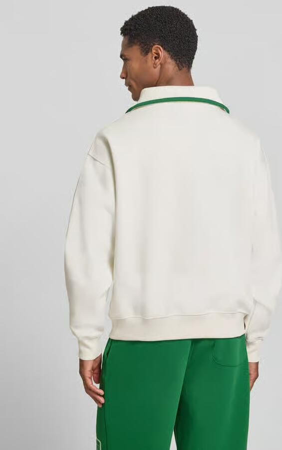 Lacoste Loose fit schipperstrui van katoenmix model 'Tennisc'