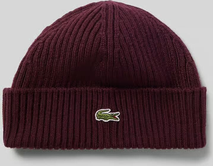 Lacoste Muts van wol met logopatch