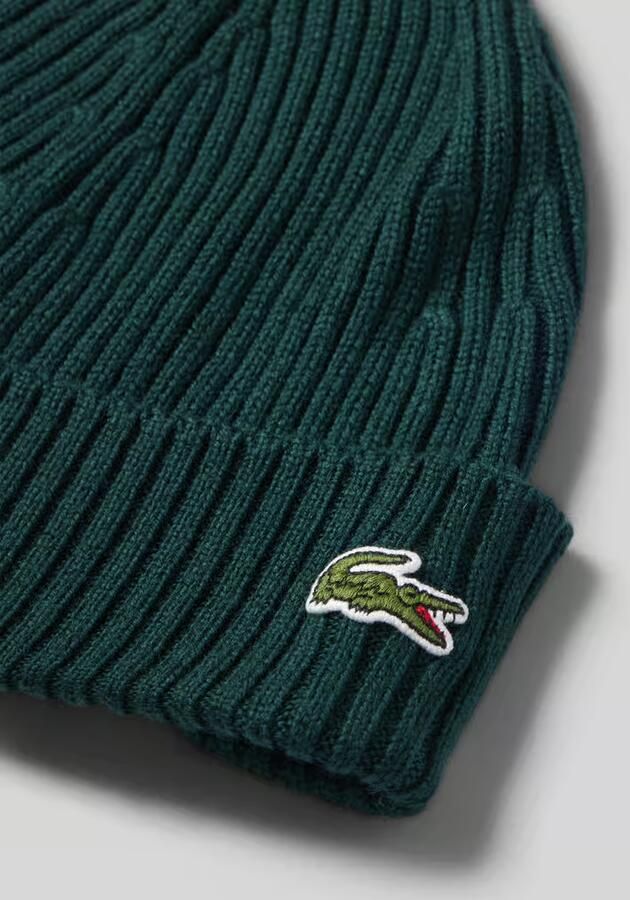 Lacoste Zwarte wintermuts met geborduurd logo Black Heren - Foto 2