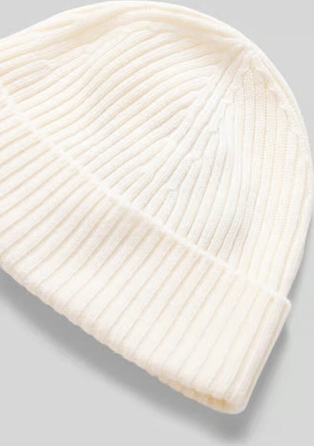 Lacoste Witte Wol Ribgebreide Pet Logo Patch White - Foto 3