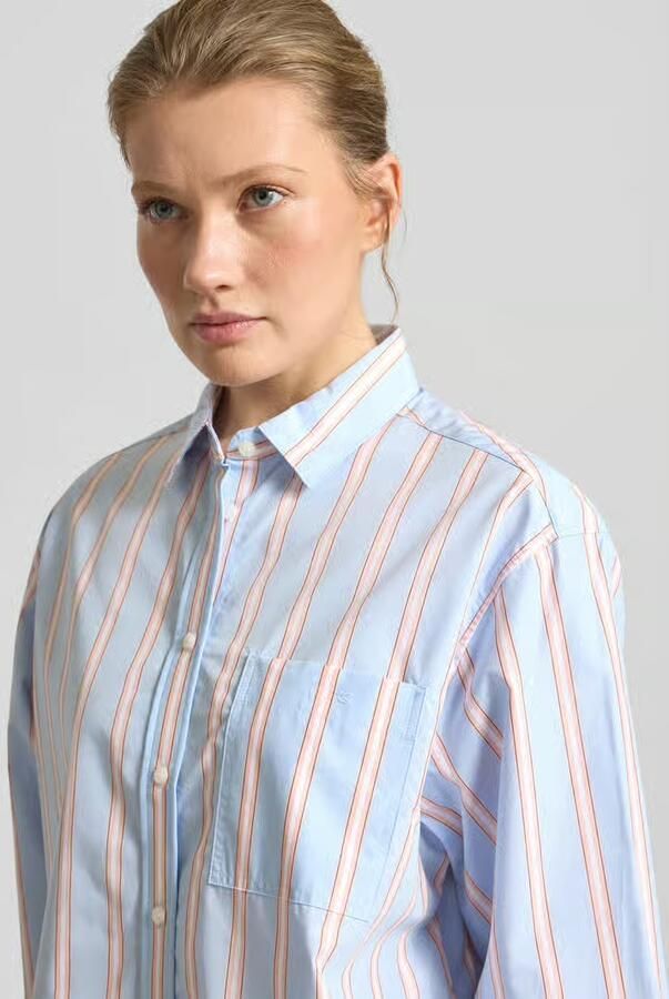 Lacoste Oversized overhemdblouse van puur katoen - Foto 3