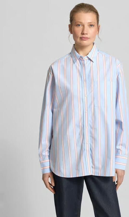 Lacoste Oversized overhemdblouse van puur katoen - Foto 4
