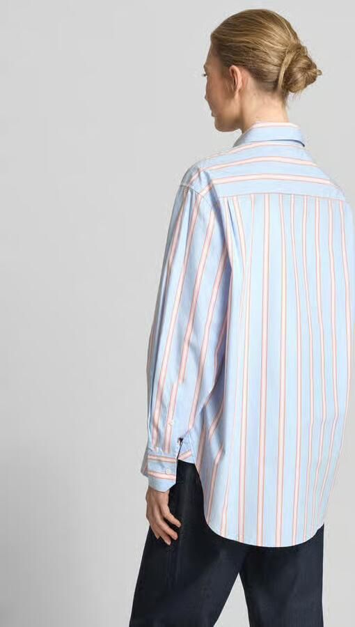Lacoste Oversized overhemdblouse van puur katoen