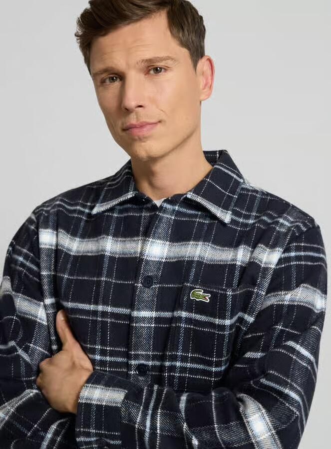 Lacoste Oversized overhemdjack van puur katoen model '6CG' - Foto 2