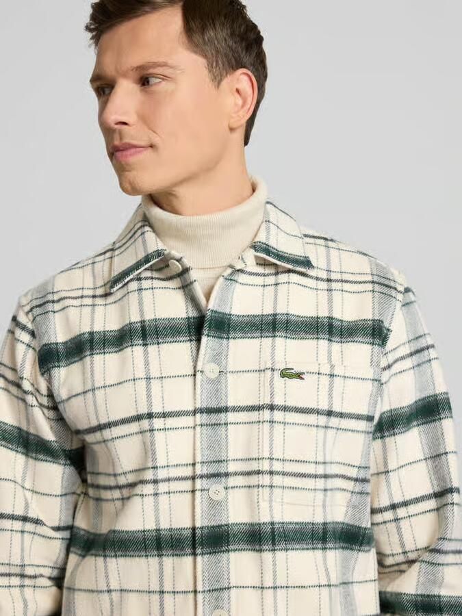 Lacoste Oversized overhemdjack van puur katoen model '6CG' - Foto 2
