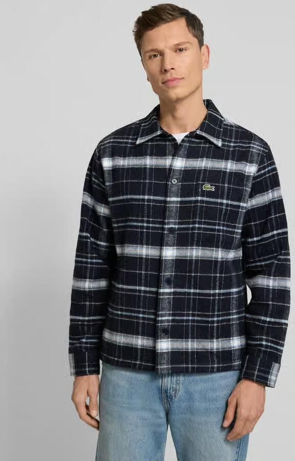 Lacoste Oversized overhemdjack van puur katoen model '6CG' - Foto 4