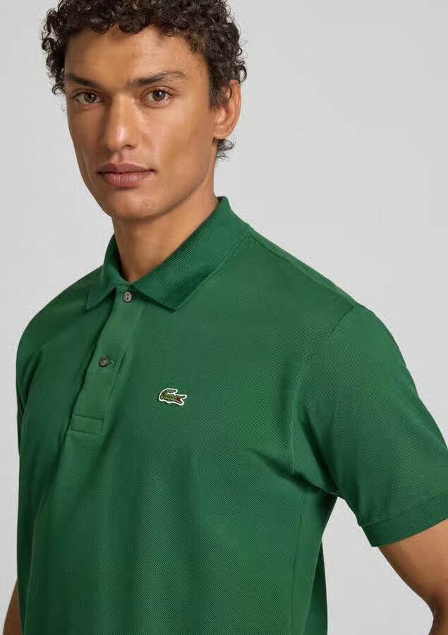 Lacoste Groene Geribbelde Kraag en Mouw T-shirts en Polos Groen Heren - Foto 5