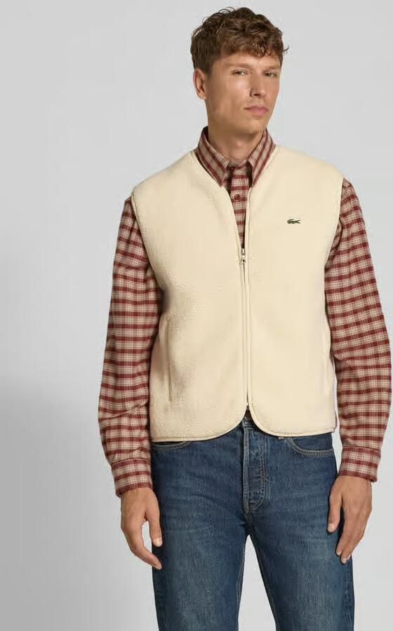 Lacoste Regular fit bodywarmer met logo-applicatie - Foto 3