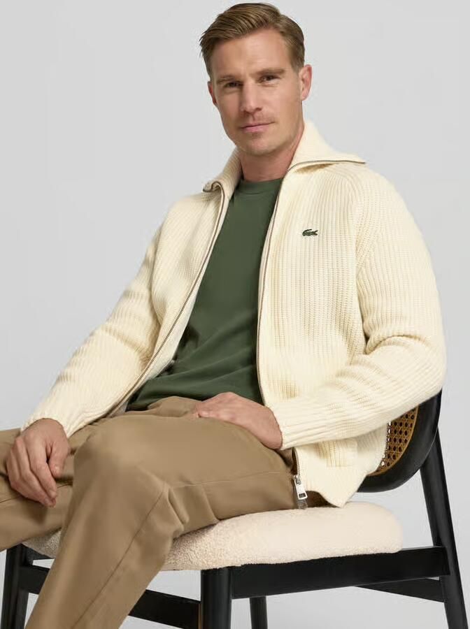 Lacoste Regular fit gebreid jack van katoenmix - Foto 2