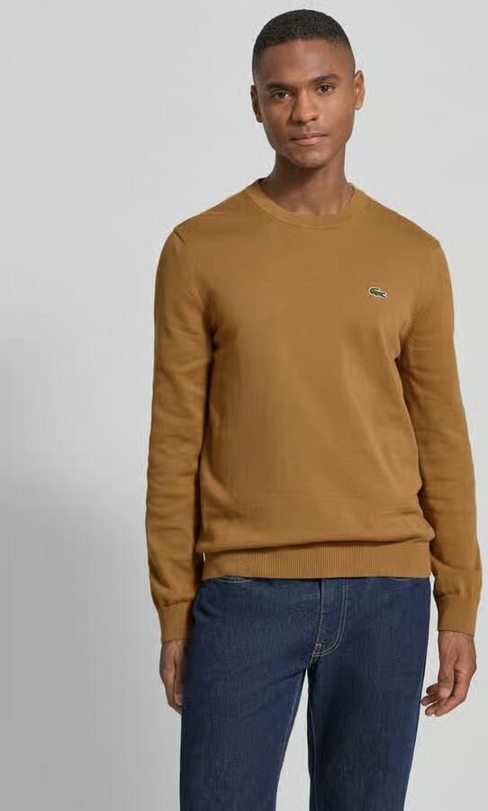 Lacoste Regular fit gebreide pullover van katoenmix - Foto 2