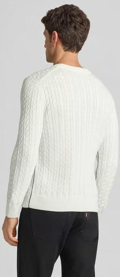 Lacoste Regular fit gebreide pullover van katoenmix - Foto 5