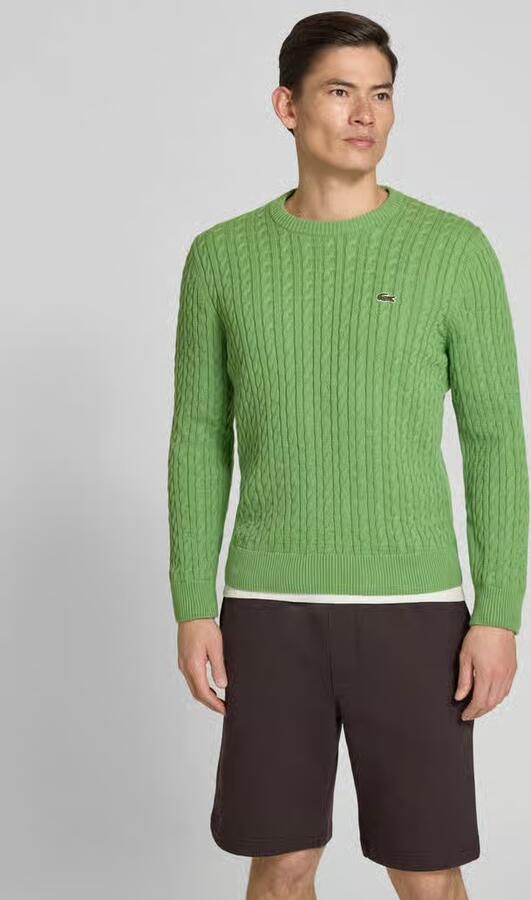 Lacoste regular fit gebreide pullover van katoenmix - Foto 3