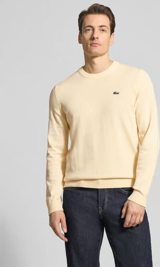 Lacoste Regular fit gebreide pullover van katoenmix - Foto 4