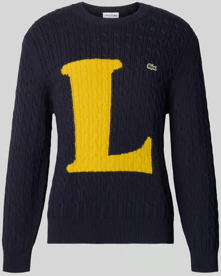Lacoste Regular fit gebreide pullover van katoenmix