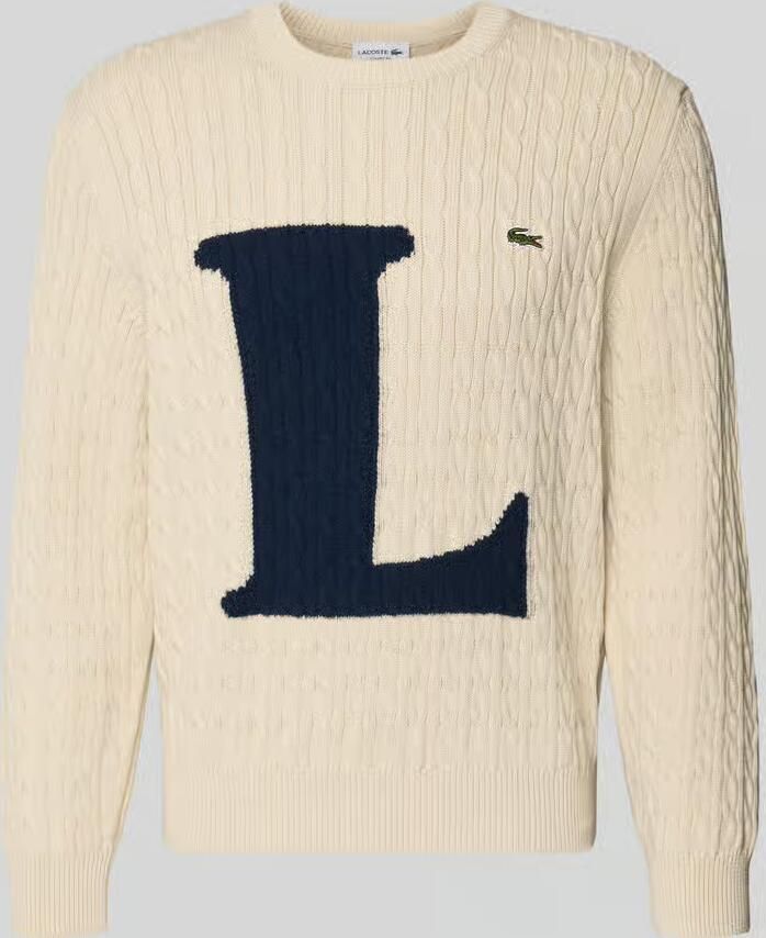 Lacoste Regular fit gebreide pullover van katoenmix