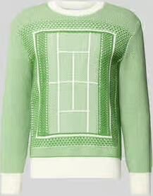 Lacoste regular fit gebreide pullover van katoenmix model 'TENNIS COURT'