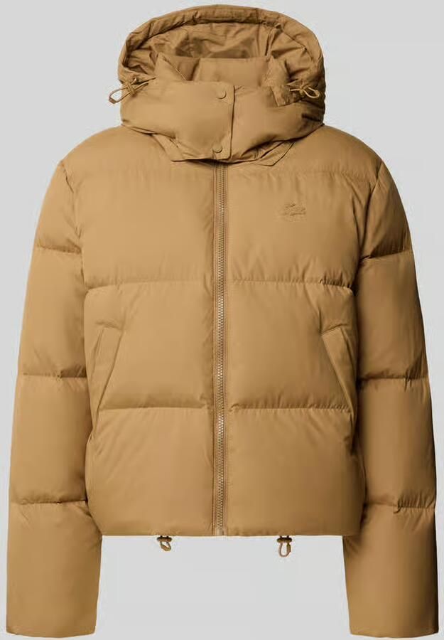 Lacoste Regular fit gewatteerd jack met afneembare capuchon