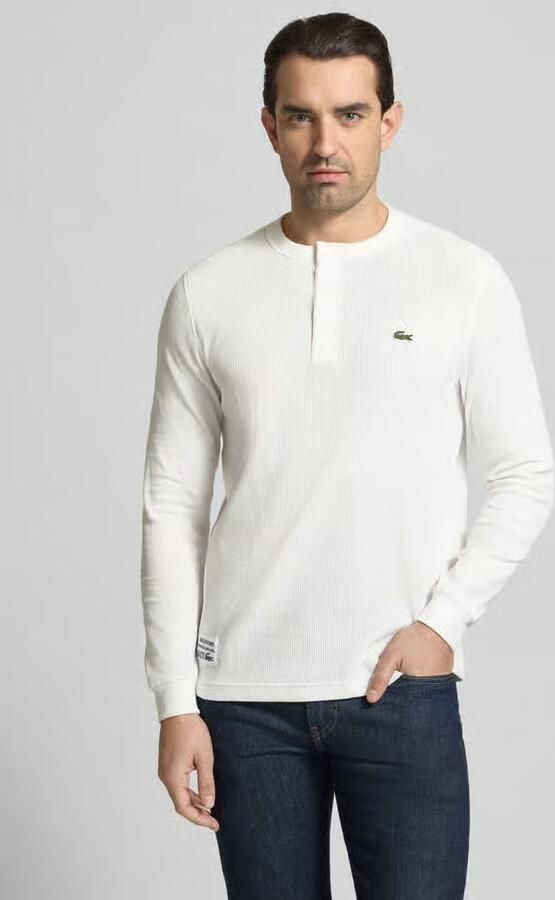 Lacoste Regular fit shirt met lange mouwen van katoenmix model 'SERAFINO' - Foto 4